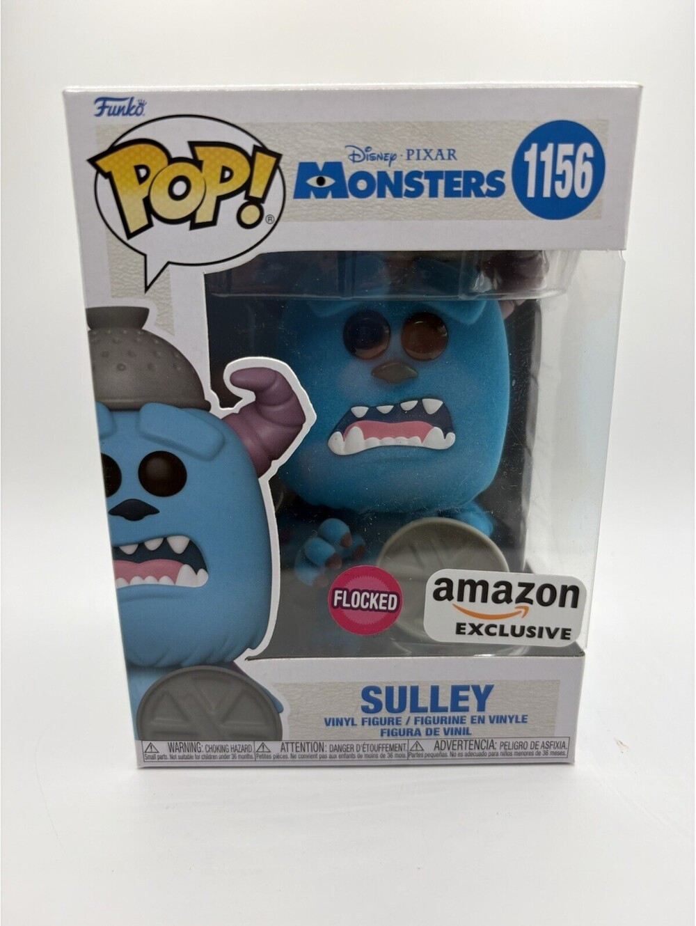 Funko Pop Sulley #1156 Flocked Amazon Exclusive Monsters Inc 20th Anniversary